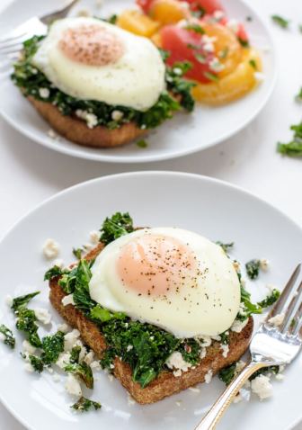An-easy-healthy-dinner-Kale-Feta-Eggs-Florentine-on-toast